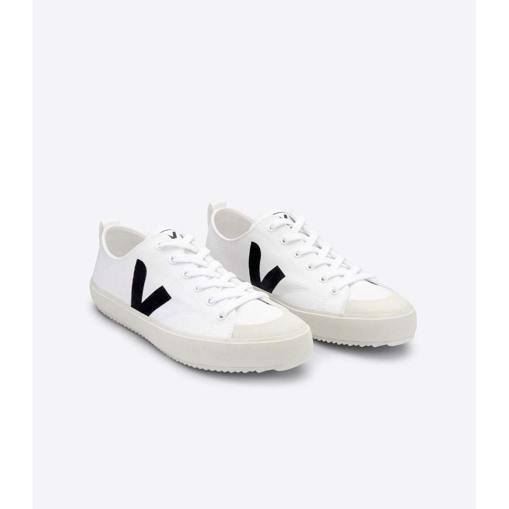 παπουτσια γυναικεια Veja NOVA CANVAS White/Black | GR 480QMA